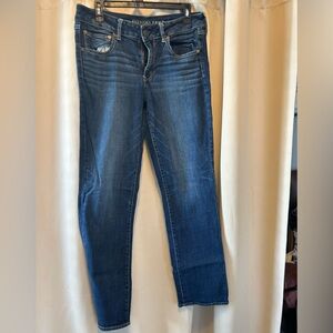 American Eagle Outfitters Dark Blue Straight Leg Jeans